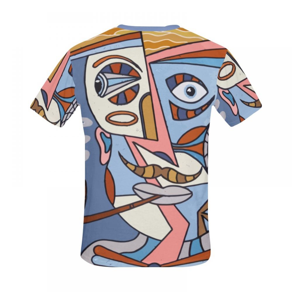 Men's Abstract Art Pipe Short T-shirt