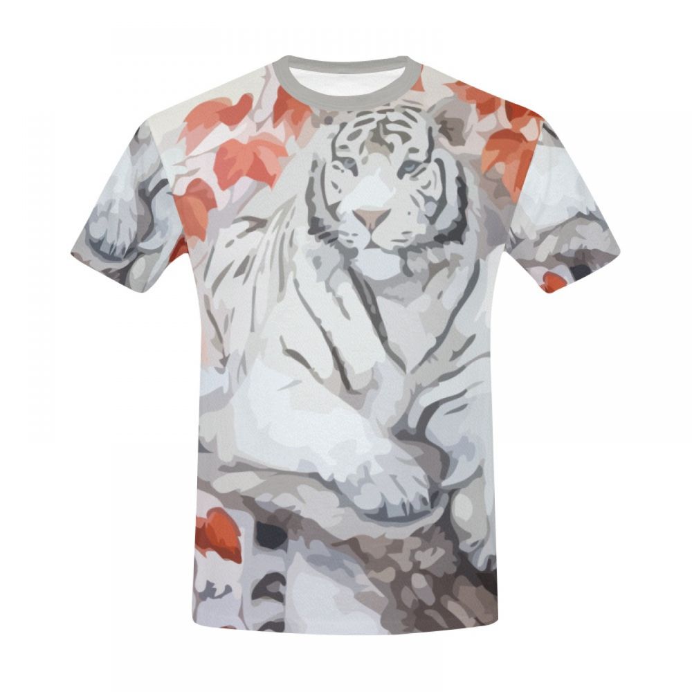 Men's Abstract Art Tiger Courtship Short T-shirt