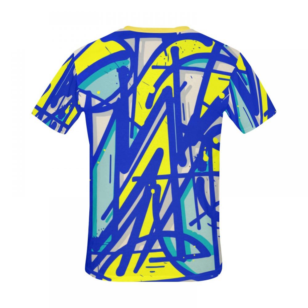 Men's Abstract Art Extrusion Module Short T-shirt