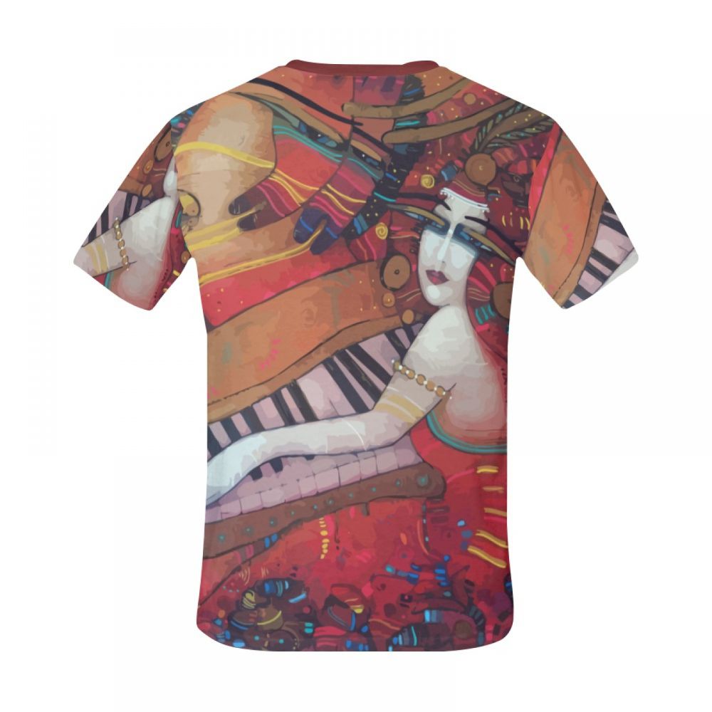 Men's Art Rouge Girl Piano Short T-shirt