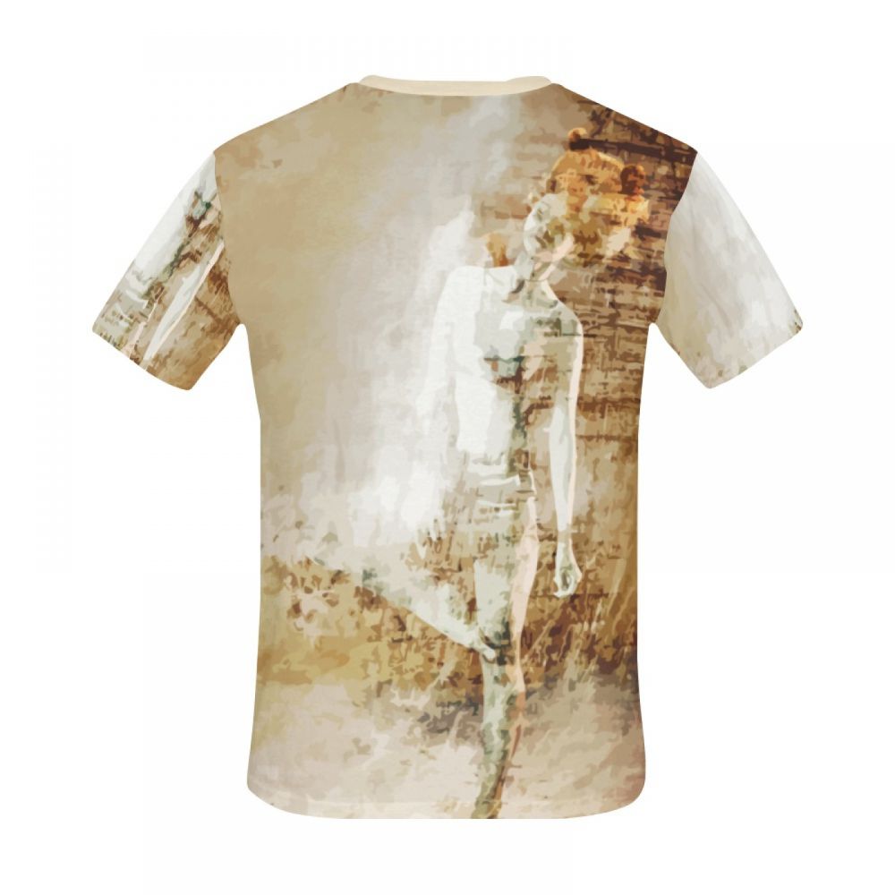 Men's Art Digital Bear Women Short T-shirt