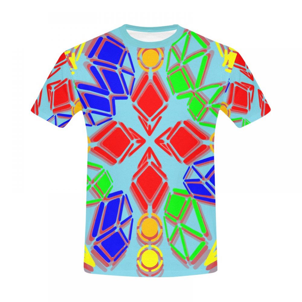 Men's Art Digital Diamond Candy Short T-shirt