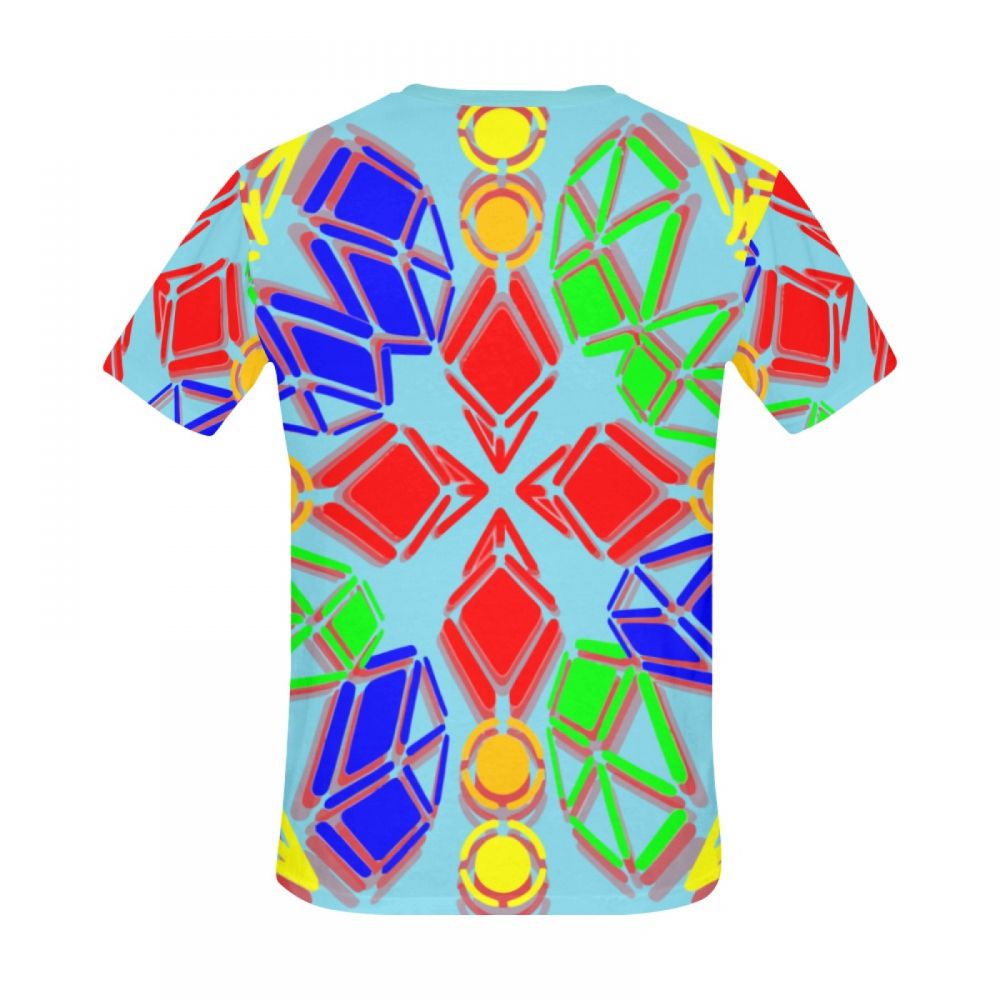 Men's Art Digital Diamond Candy Short T-shirt