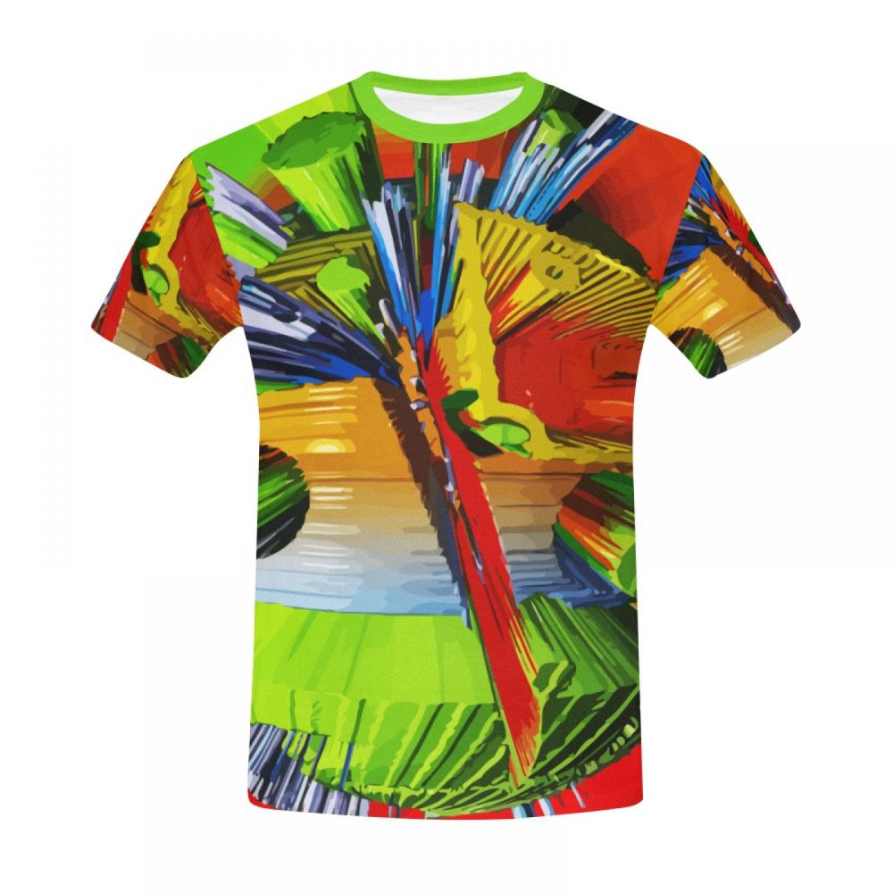 Men's Art Digital Earthquake Peak Short T-shirt