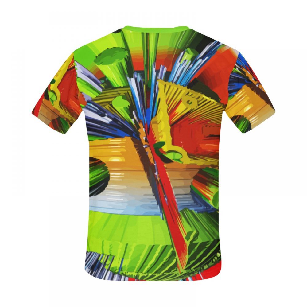 Men's Art Digital Earthquake Peak Short T-shirt