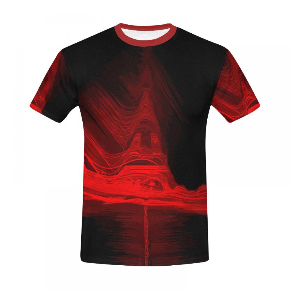 Men's Digital Art Eiffel Tower Short T-shirt