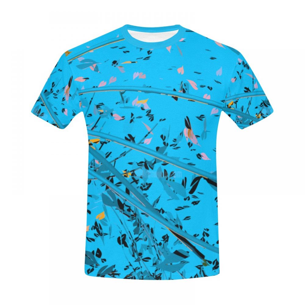 Men's Tree Art Leaf Bird Short T-shirt