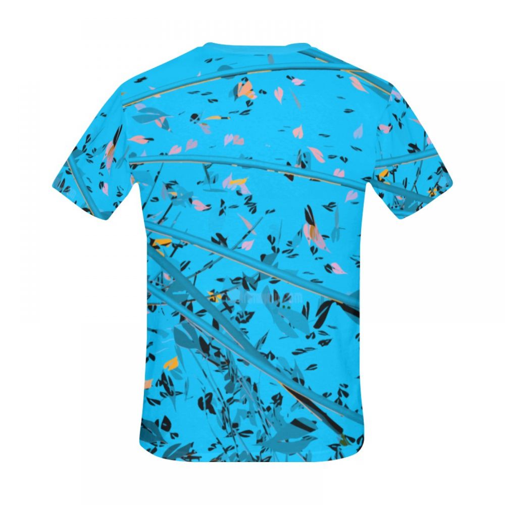 Men's Tree Art Leaf Bird Short T-shirt