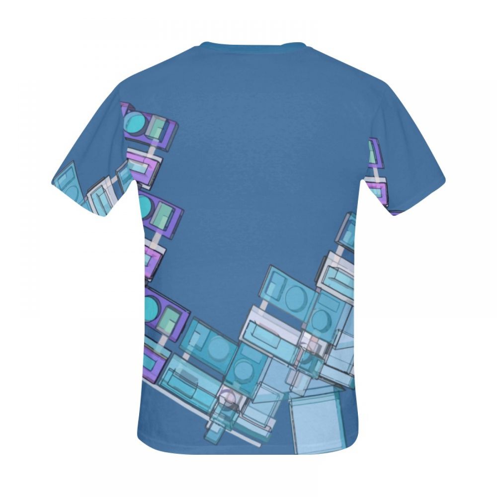 Men's 3d Modeling Geometric Art Short T-shirt