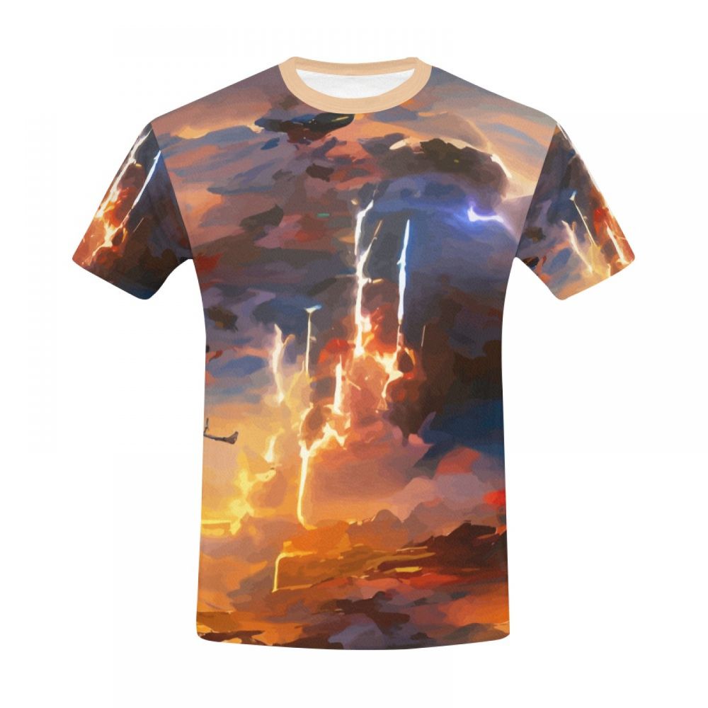 Men's Art Lightning In The Sky Short T-shirt