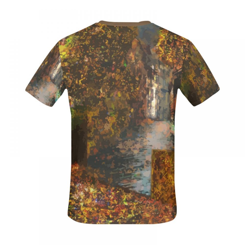 Men's Digital Art Hidden City Short T-shirt