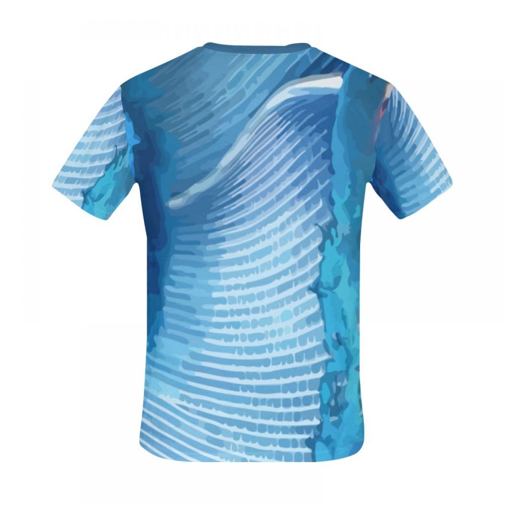 Men's Digital Art Waves Short T-shirt