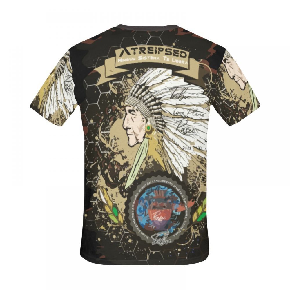 Men's Street Art Indian Culture Short T-shirt