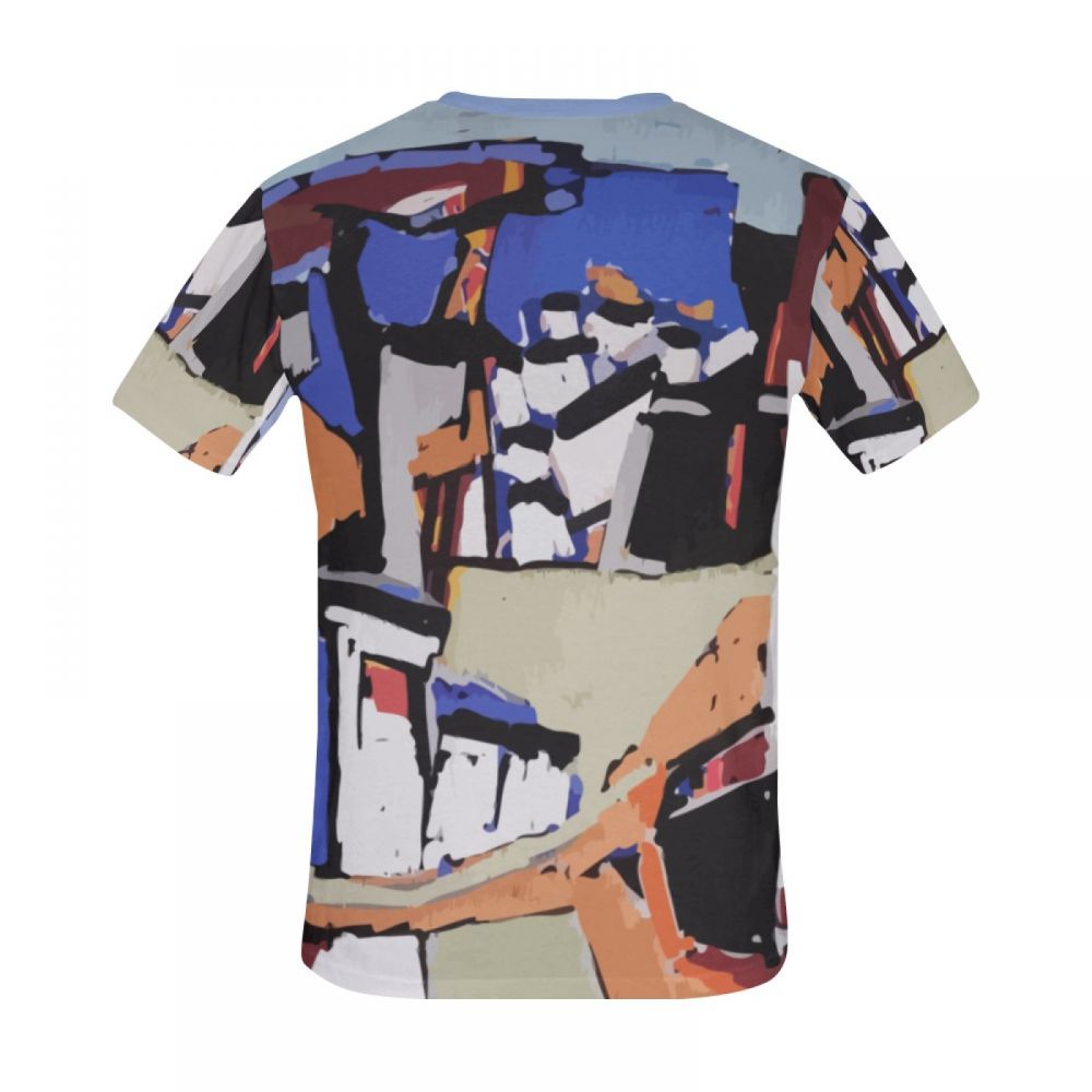 Men's Figurative Art Many People Short T-shirt