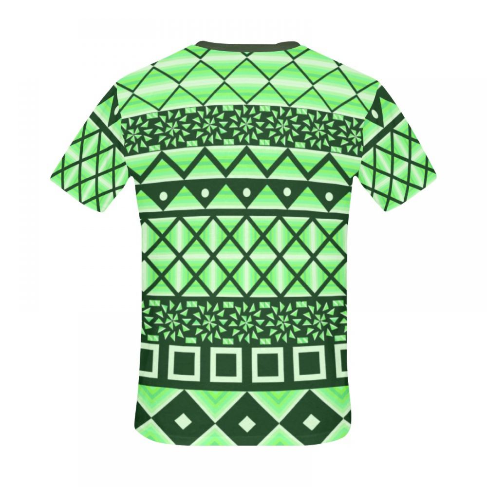 Men's Conceptual Art Green Box Short T-shirt