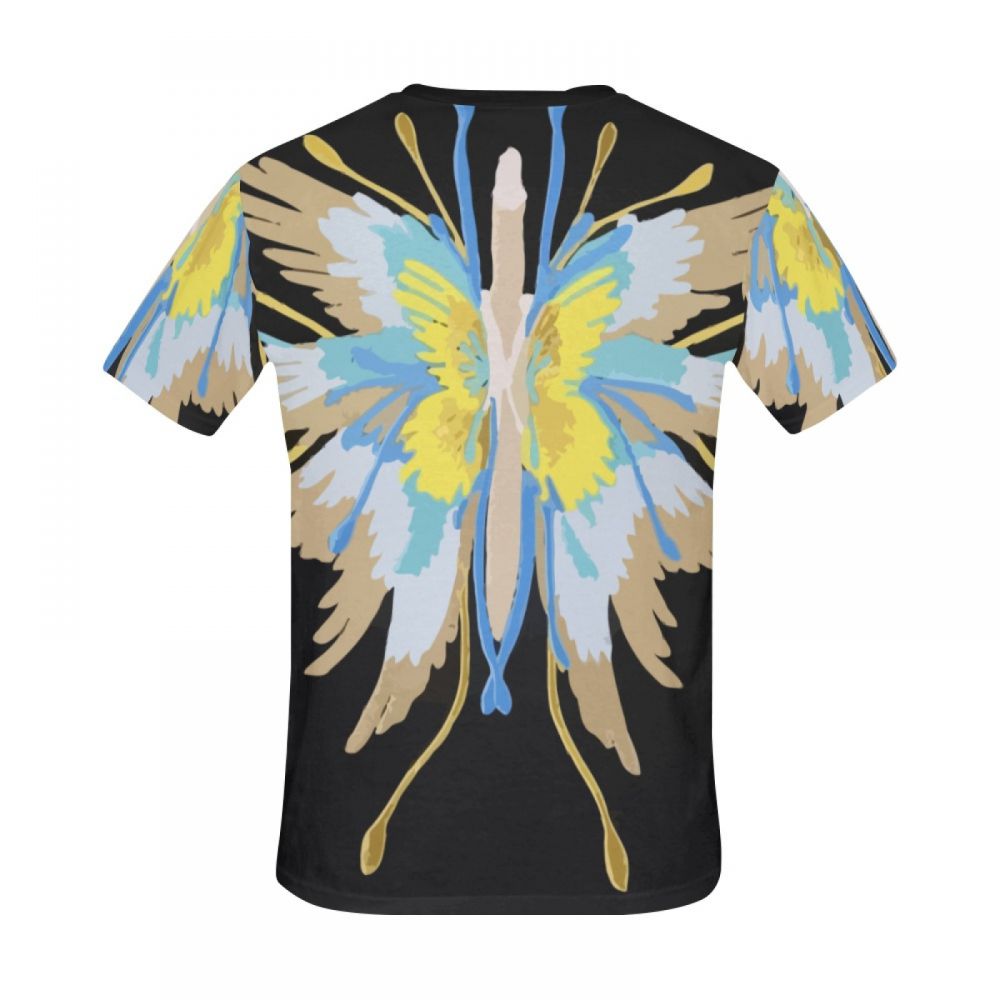 Men's Geometric Art Butterfly Short T-shirt