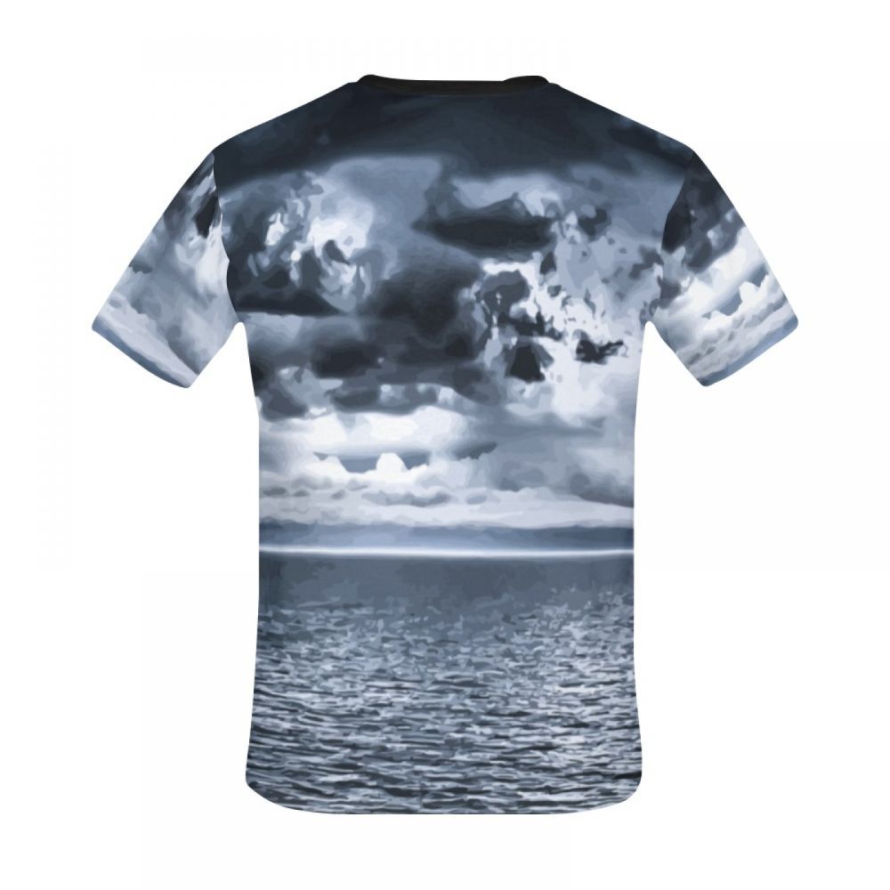 Men's Art Ocean Cloudy Short T-shirt