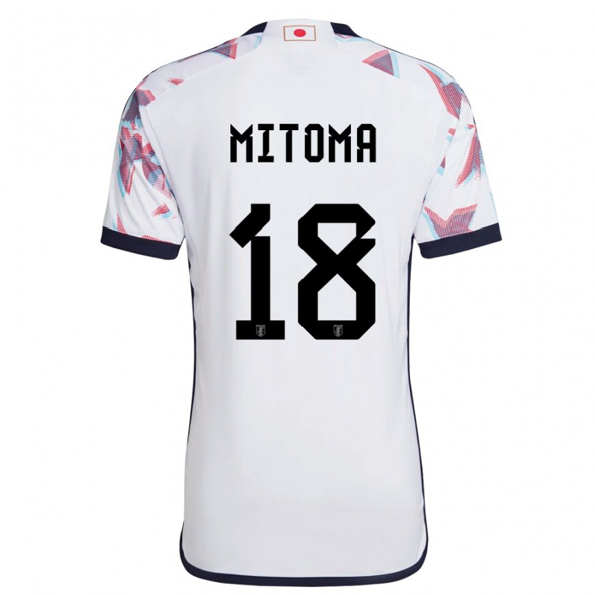 Kid Japan Kaoru Mitoma #18 White Away Jersey 2022/23 T-shirt