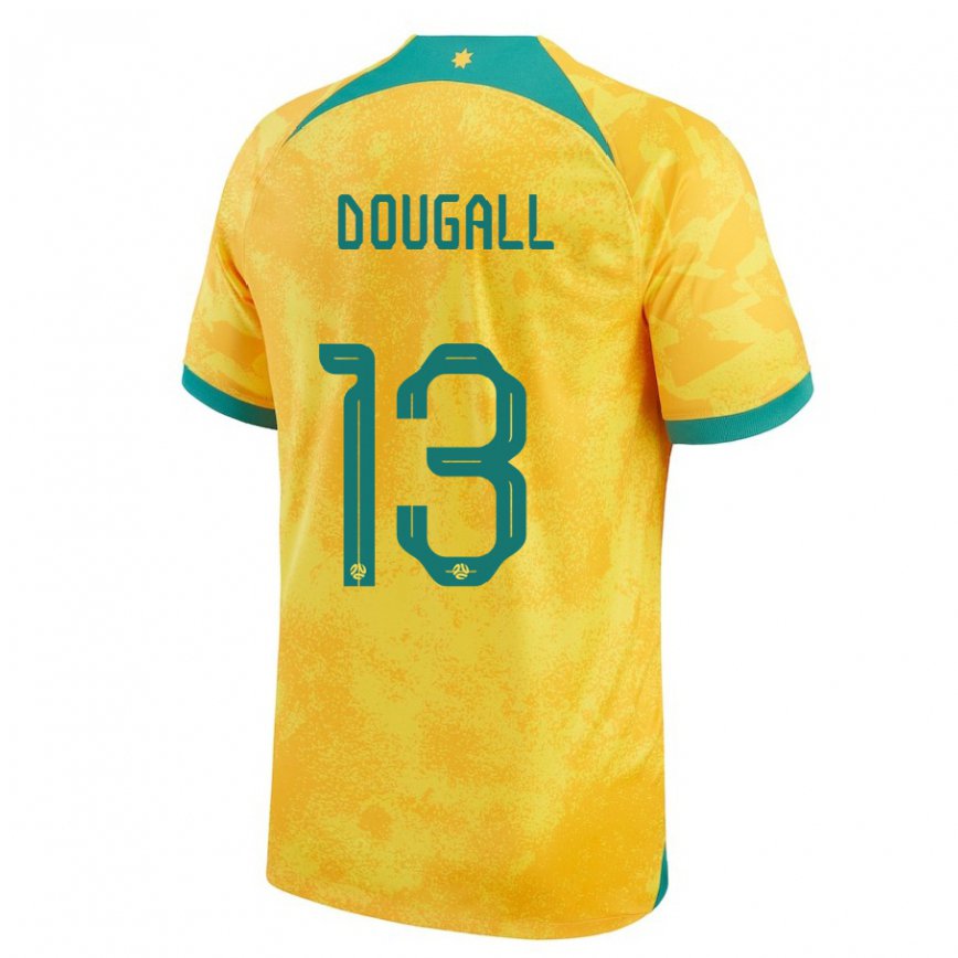 Women Australia Kenny Dougall #13 Golden Home Jersey 2022/23 T-shirt