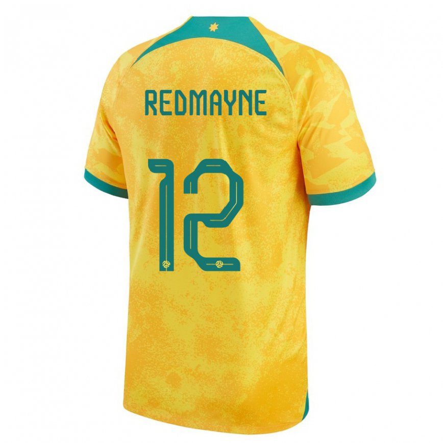 Women Australia Andrew Redmayne #12 Golden Home Jersey 2022/23 T-shirt