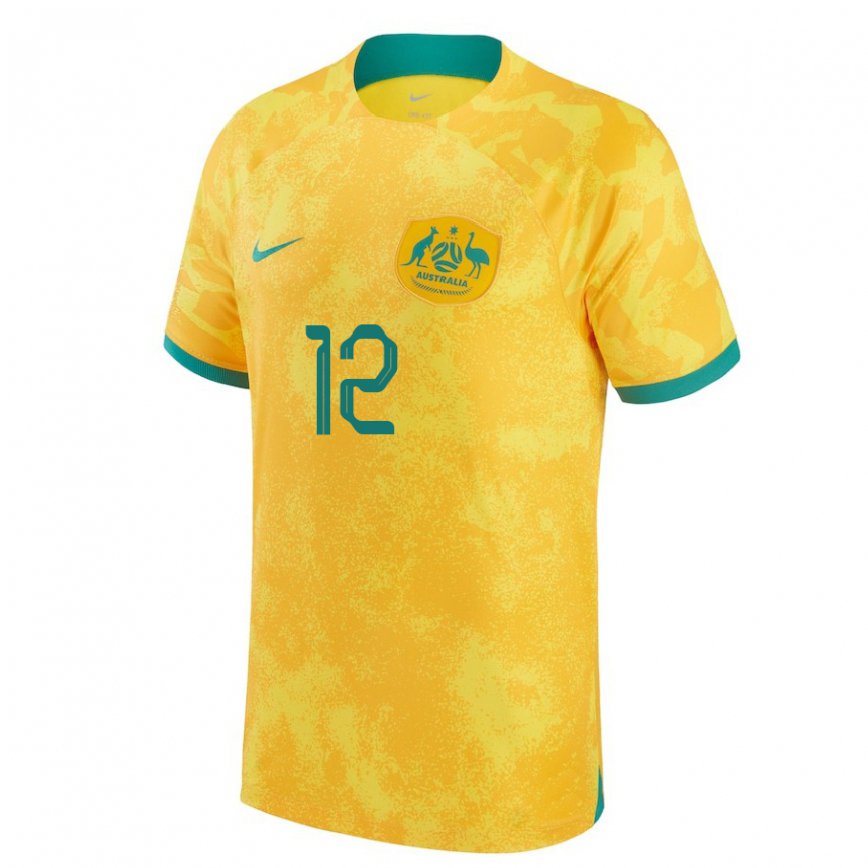 Women Australia Andrew Redmayne #12 Golden Home Jersey 2022/23 T-shirt