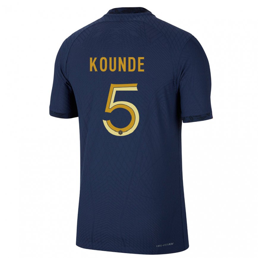 Women France Jules Kounde #5 Navy Blue Home Jersey 2022/23 T-shirt