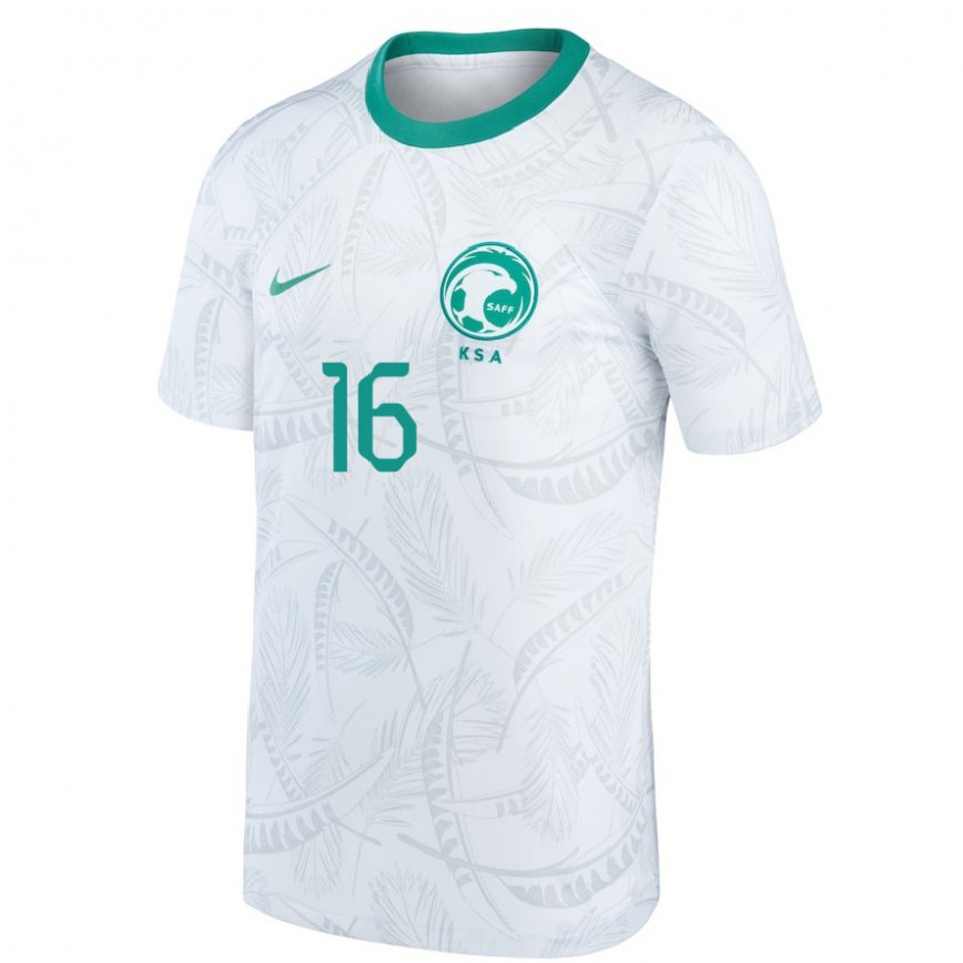 Women Saudi Arabia Sami Al Naji #16 White Home Jersey 2022/23 T-shirt