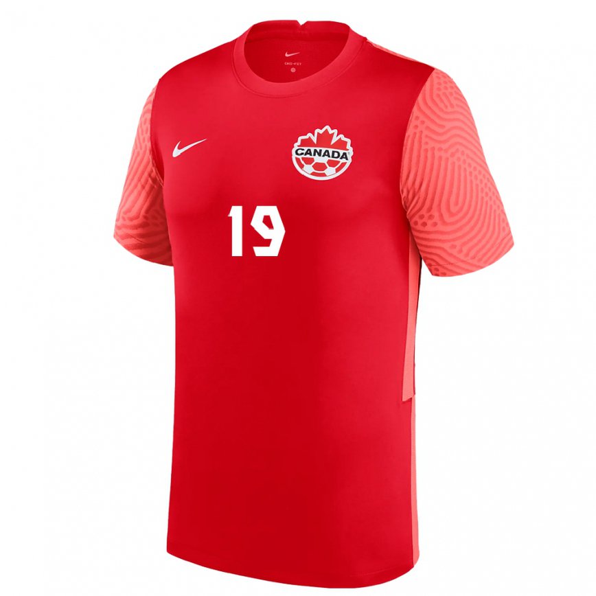 Men Canada Adriana Leon #19 Red Home Jersey 2022/23 T-shirt