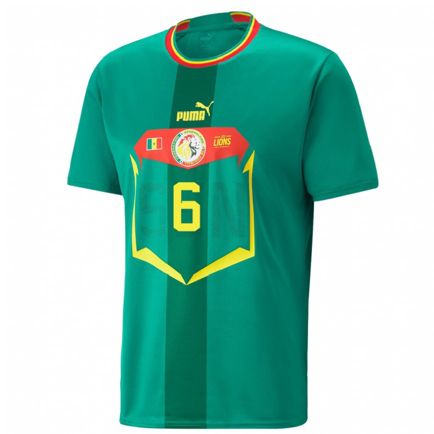 Men Senegal Niakhate N Diaye #6 Green Away Jersey 2022/23 T-shirt