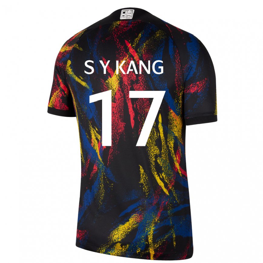 Men South Korea Kang Sang Yun #17 Multicolor Away Jersey 2022/23 T-shirt