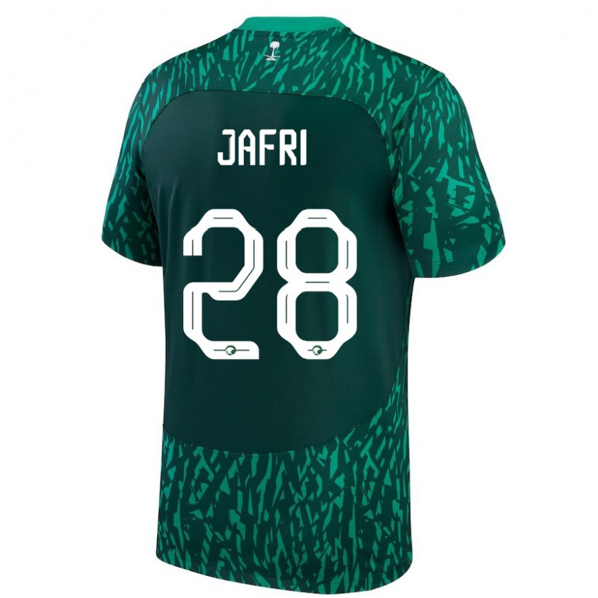 Men Saudi Arabia Farah Jafri #28 Dark Green Away Jersey 2022/23 T-shirt