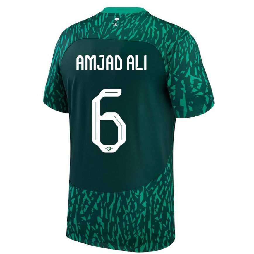 Men Saudi Arabia Amjad Ali #6 Dark Green Away Jersey 2022/23 T-shirt