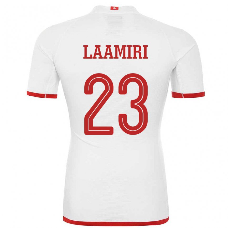 Men Tunisia Soumaya Laamiri #23 White Away Jersey 2022/23 T-shirt