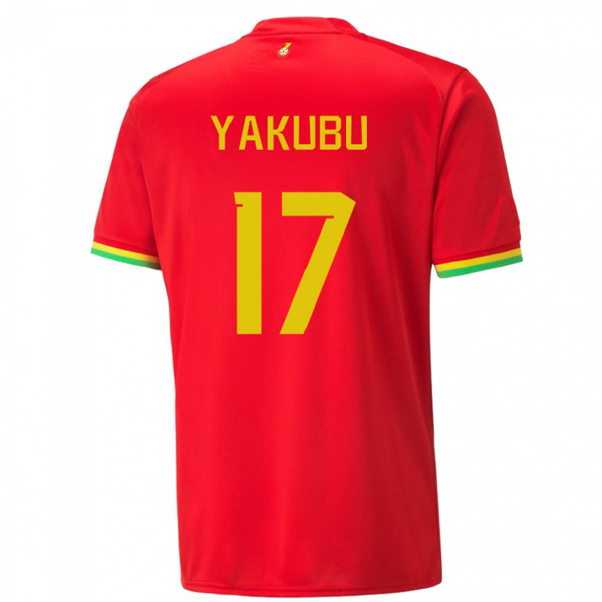 Men Ghana Mustapha Yakubu #17 Red Away Jersey 2022/23 T-shirt