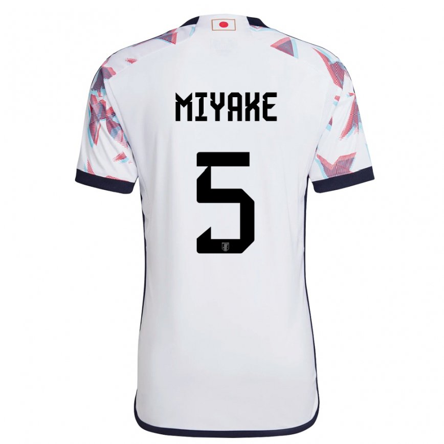 Men Japan Shiori Miyake #5 White Away Jersey 2022/23 T-shirt