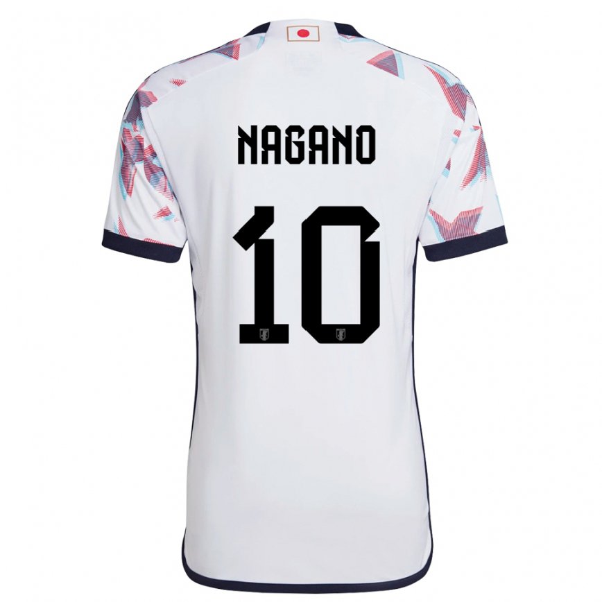 Men Japan Fuka Nagano #10 White Away Jersey 2022/23 T-shirt