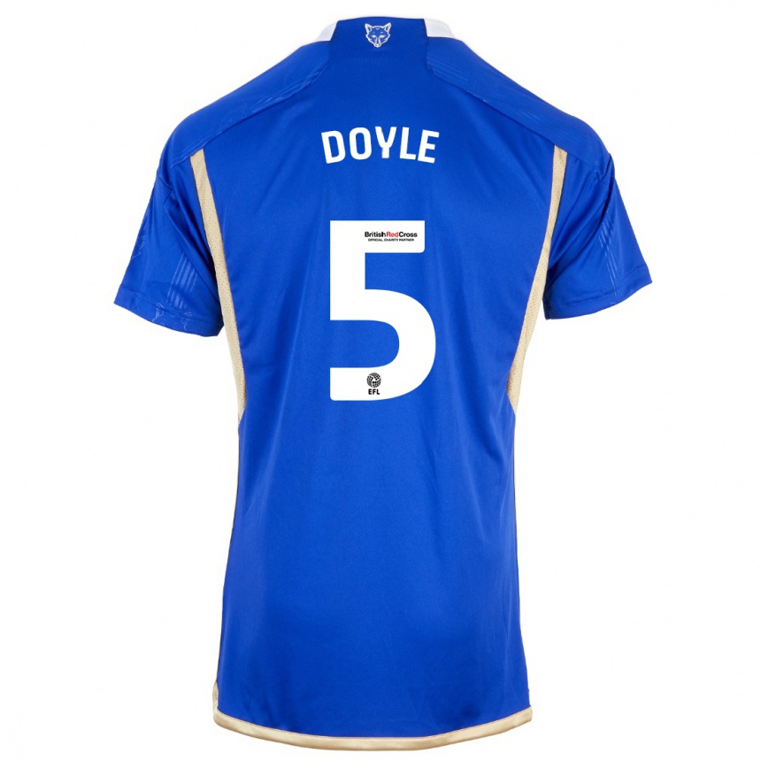 Kids Football Callum Doyle #5 Blue Home Jersey 2023/24 T-Shirt