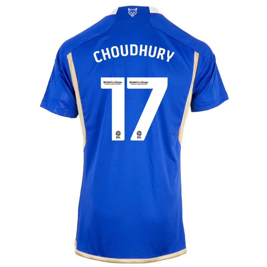 Kids Football Hamza Choudhury #17 Blue Home Jersey 2023/24 T-Shirt