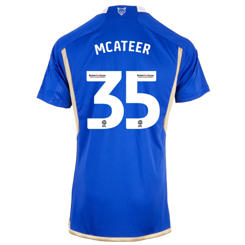 Kids Football Kasey Mcateer #35 Blue Home Jersey 2023/24 T-Shirt