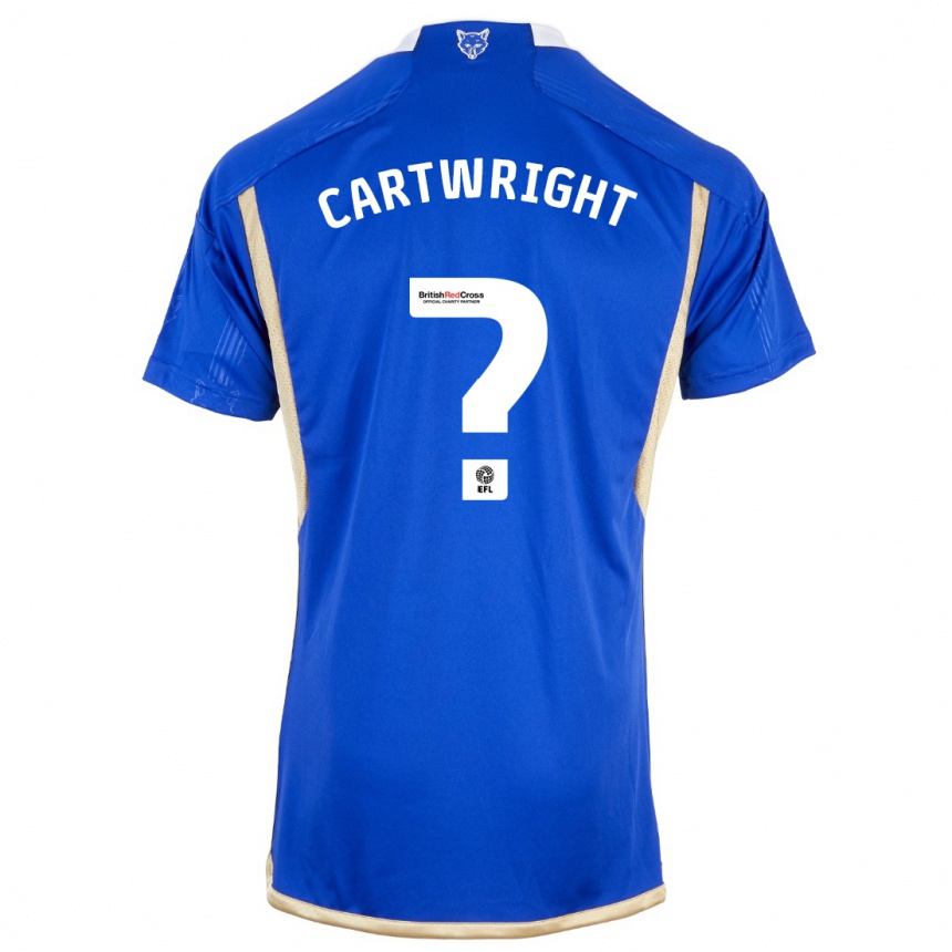 Kids Football Henry Cartwright #0 Blue Home Jersey 2023/24 T-Shirt