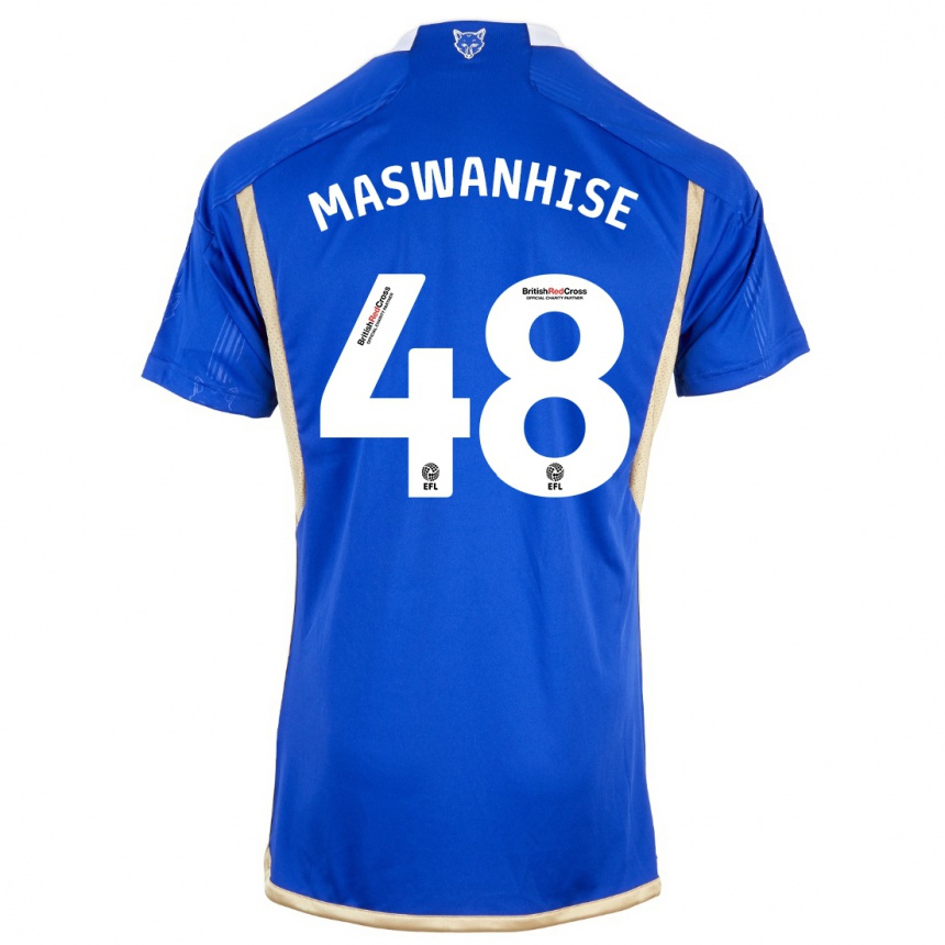 Kids Football Tawanda Maswanhise #48 Blue Home Jersey 2023/24 T-Shirt