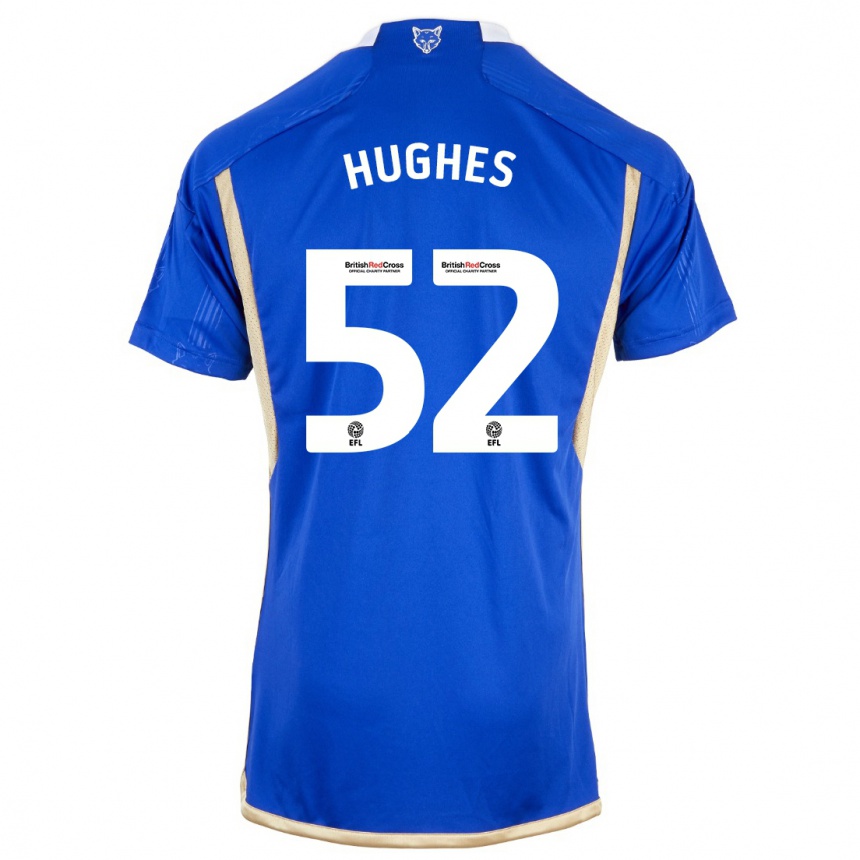 Kids Football Iestyn Hughes #52 Blue Home Jersey 2023/24 T-Shirt