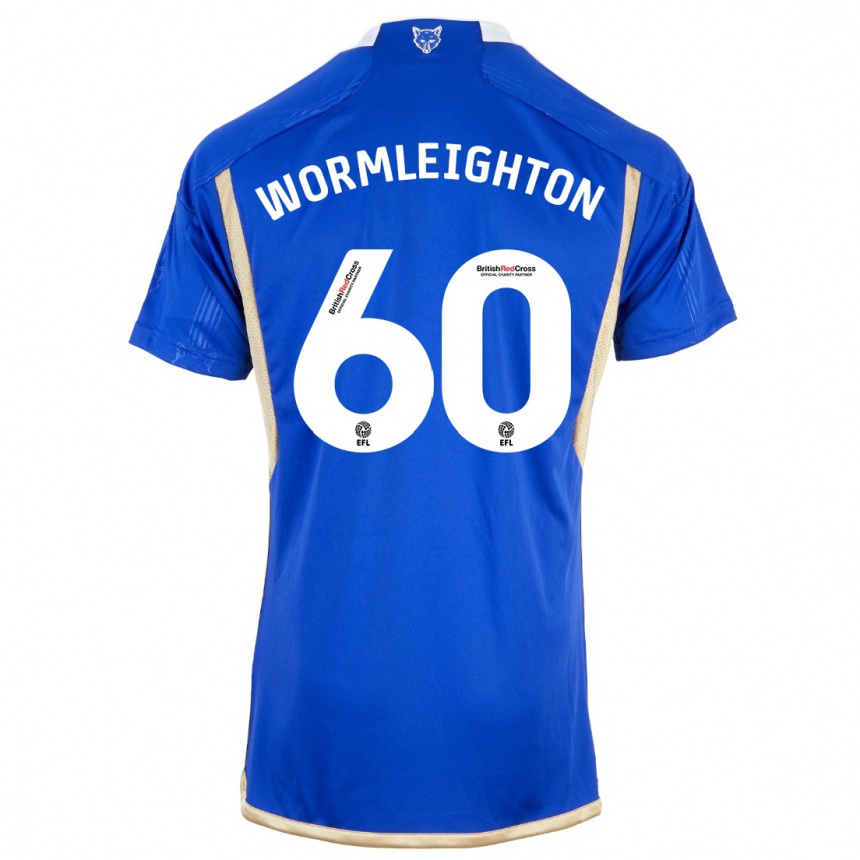 Kids Football Joe Wormleighton #60 Blue Home Jersey 2023/24 T-Shirt