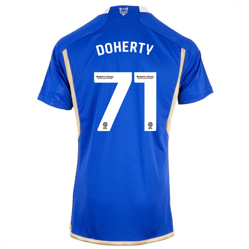 Kids Football Arlo Doherty #71 Blue Home Jersey 2023/24 T-Shirt