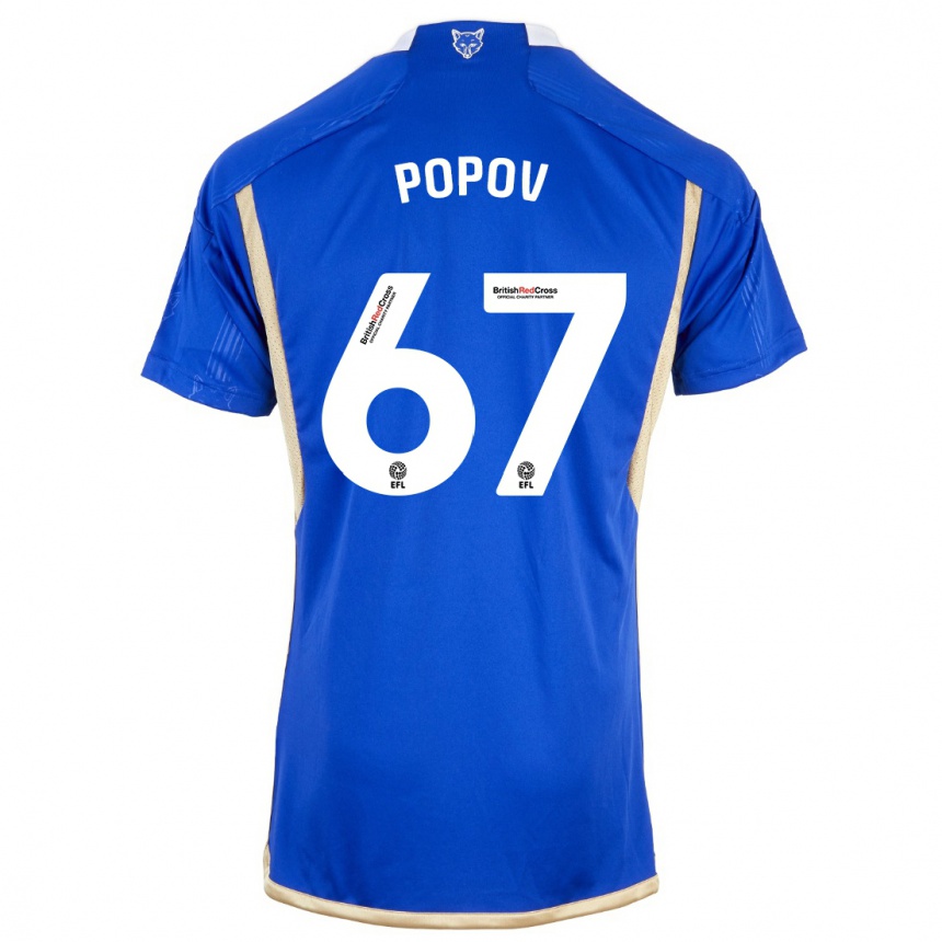 Kids Football Chris Popov #67 Blue Home Jersey 2023/24 T-Shirt