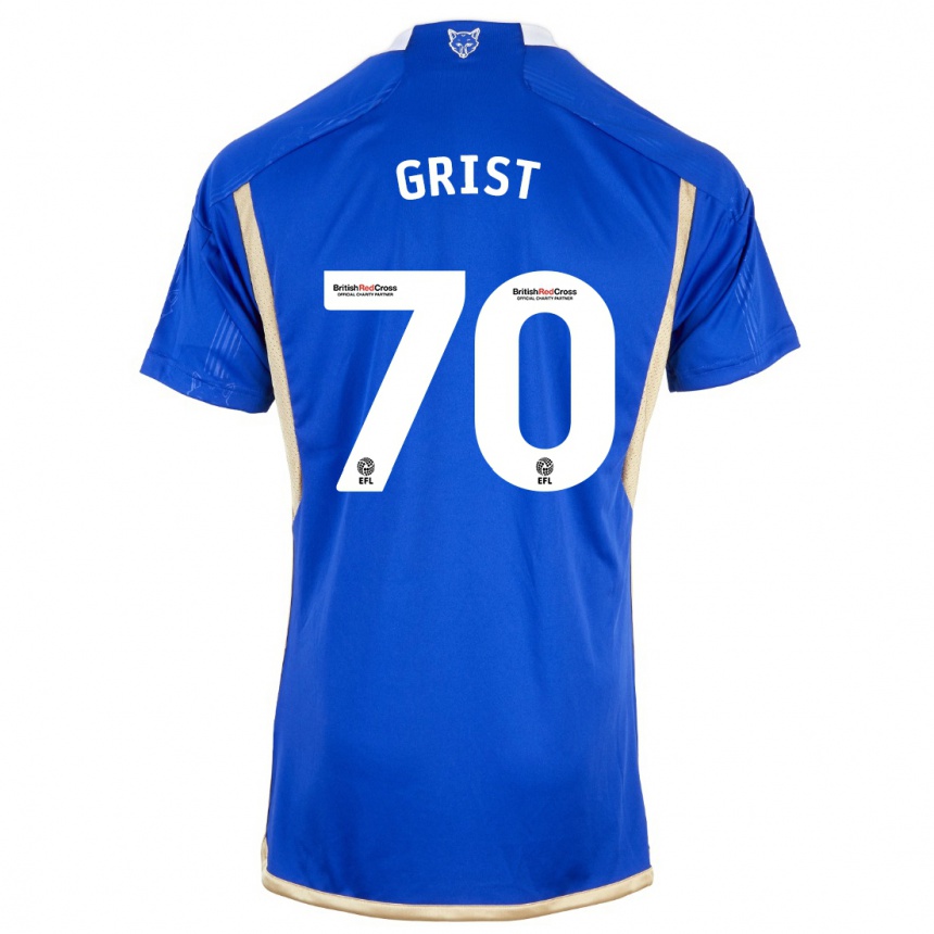 Kids Football Ben Grist #70 Blue Home Jersey 2023/24 T-Shirt