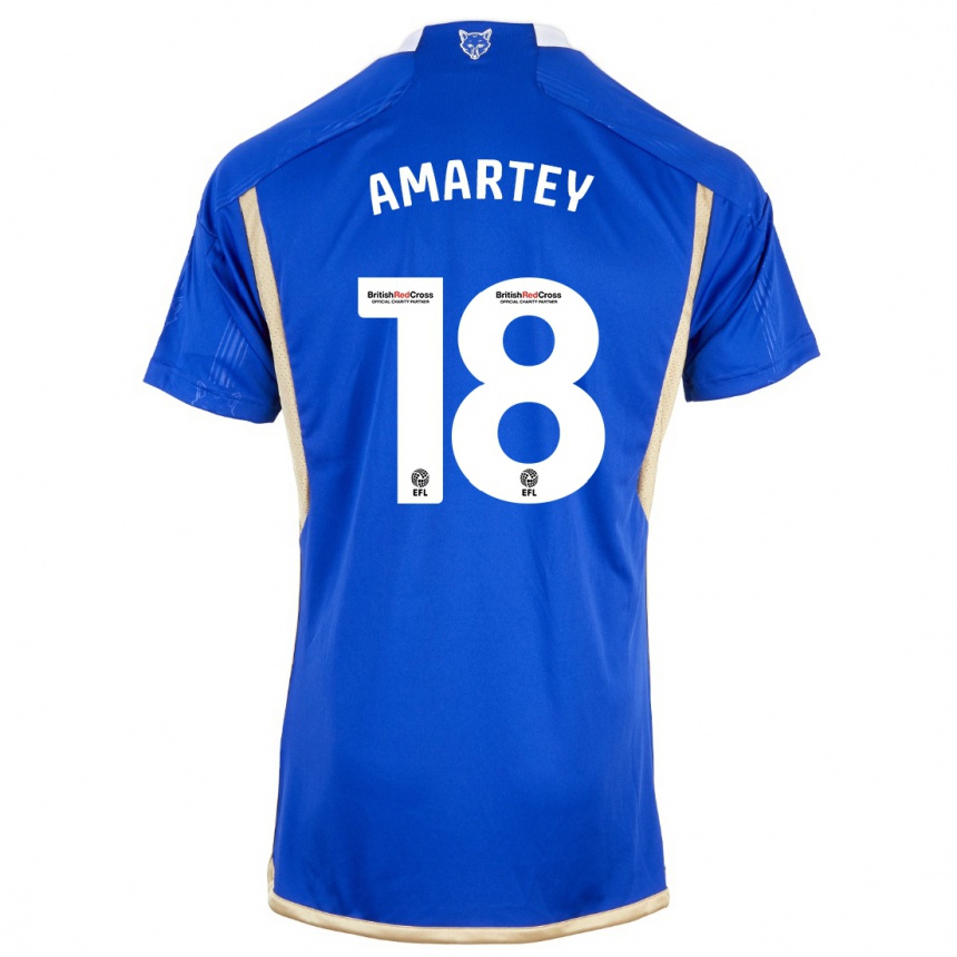 Kids Football Daniel Amartey #18 Blue Home Jersey 2023/24 T-Shirt