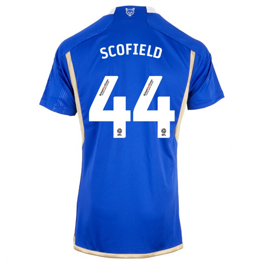 Kids Football Connie Scofield #44 Blue Home Jersey 2023/24 T-Shirt