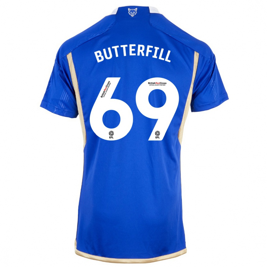 Kids Football Jack Butterfill #69 Blue Home Jersey 2023/24 T-Shirt