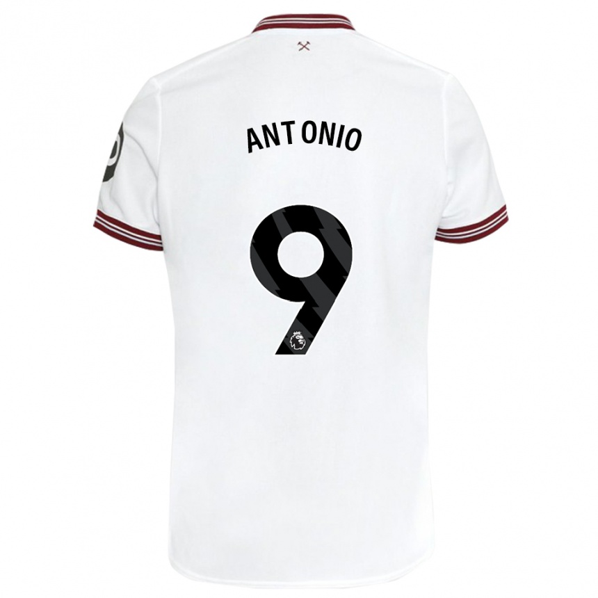 Kids Football Michail Antonio #9 White Away Jersey 2023/24 T-Shirt